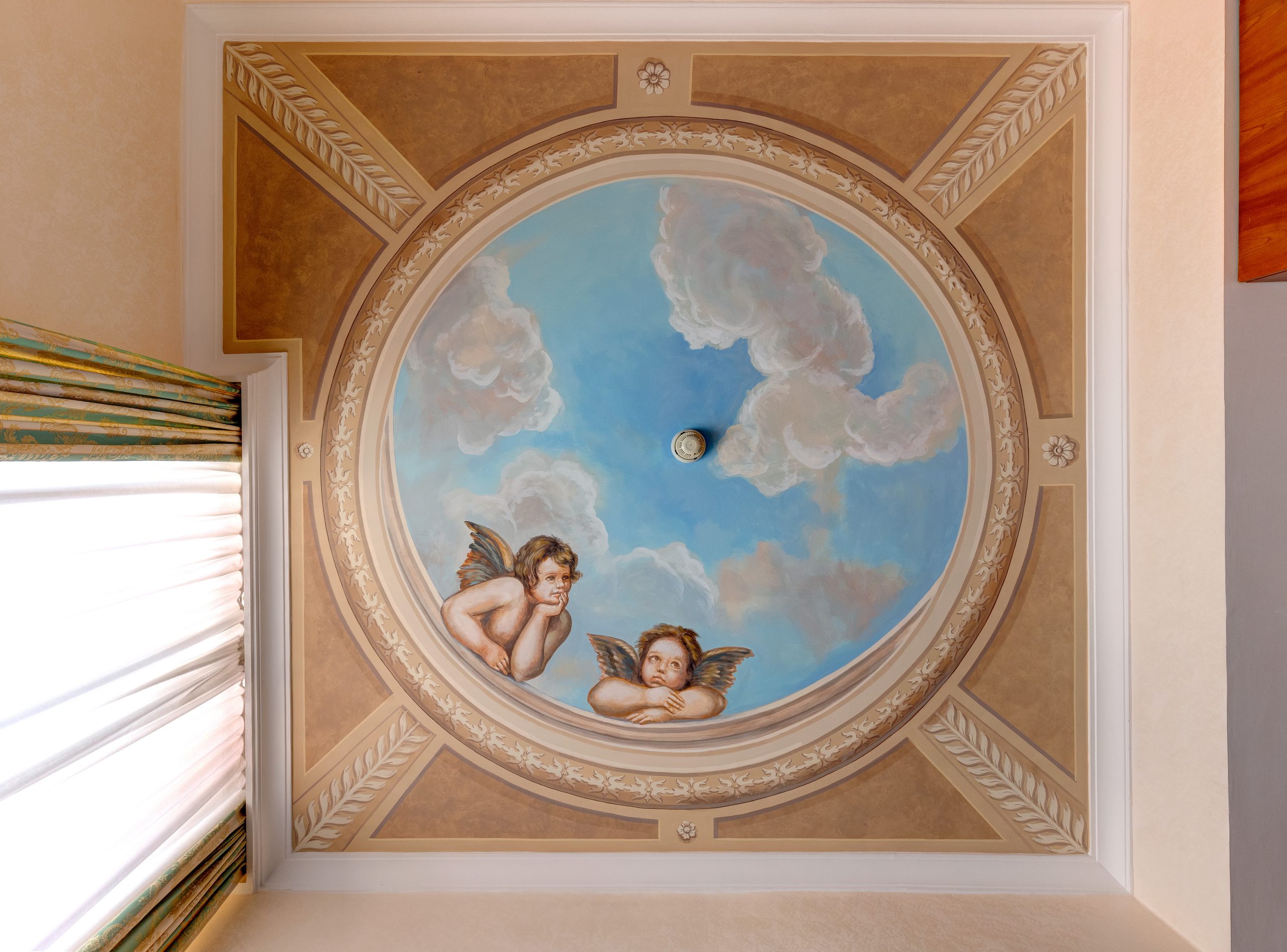 Painted ceiling detail at Hotel Amalfi