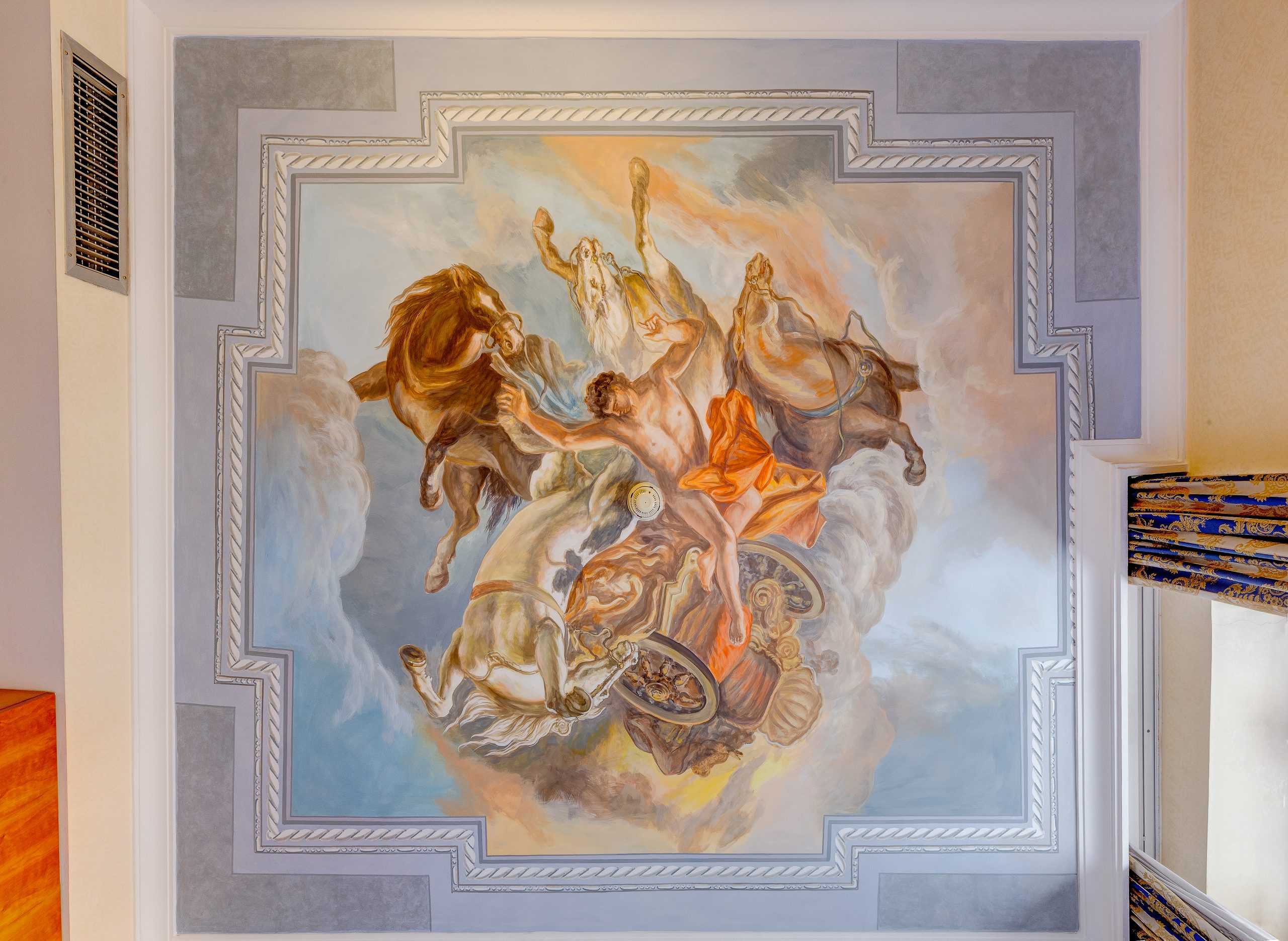 Painted fresco at Hotel Amalfi