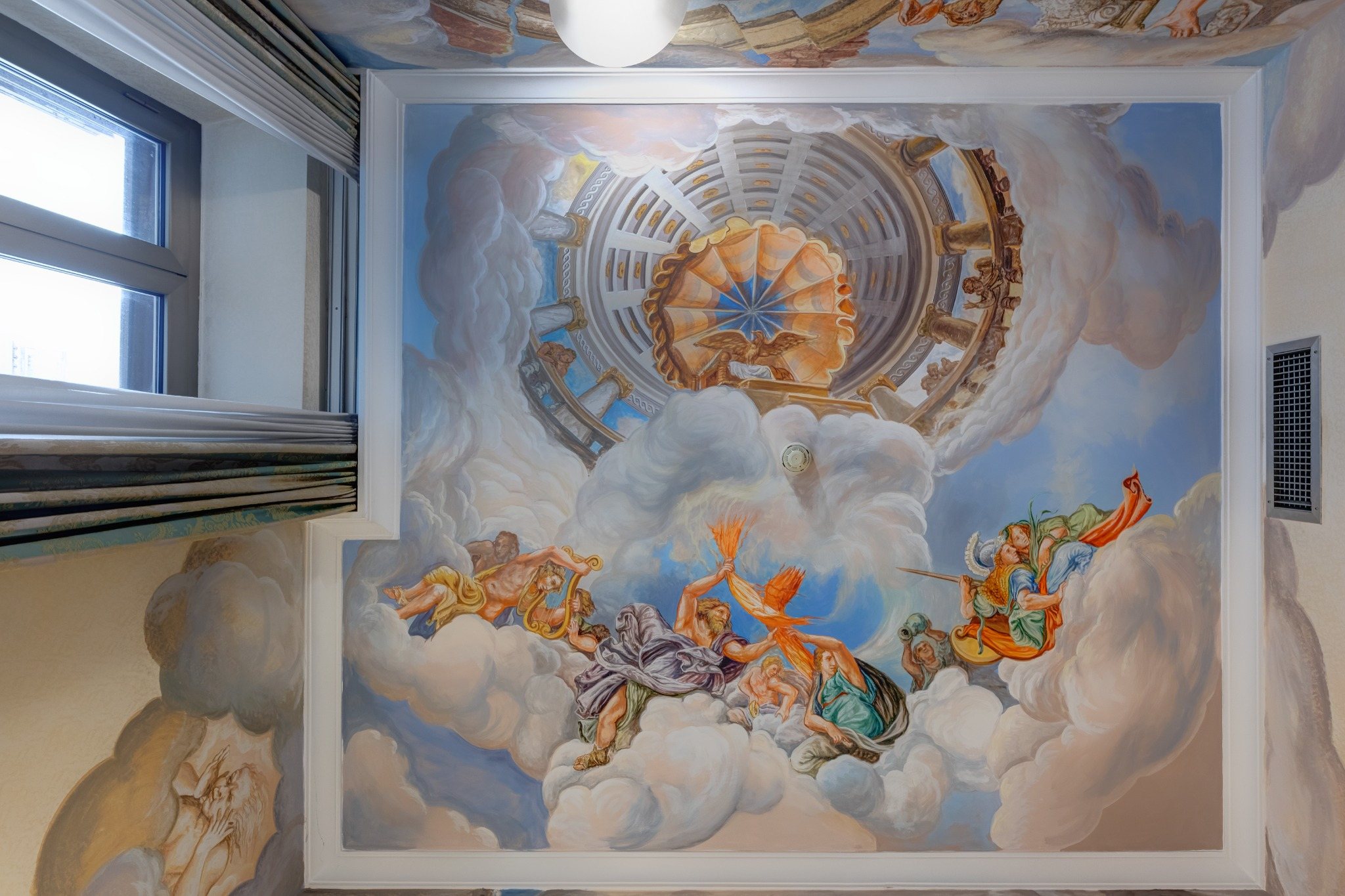 Frescoed room at Hotel Amalfi